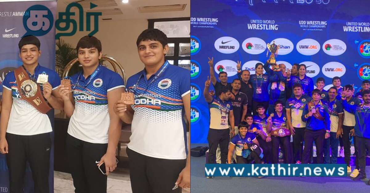 உலக சாம்பியன்ஷிப்பில் மல்யுத்த போட்டி.. இந்தியாவின் மகளிர் அணி வெற்றி மகுடம்..