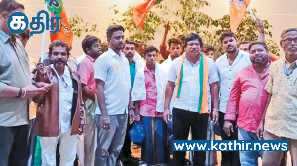 இலங்கை சிறையில் இருந்து விடுவிக்கப்பட்ட 10 நாகை மீனவர்களை சென்னையில் வரவேற்ற பா.ஜ.கவினர்