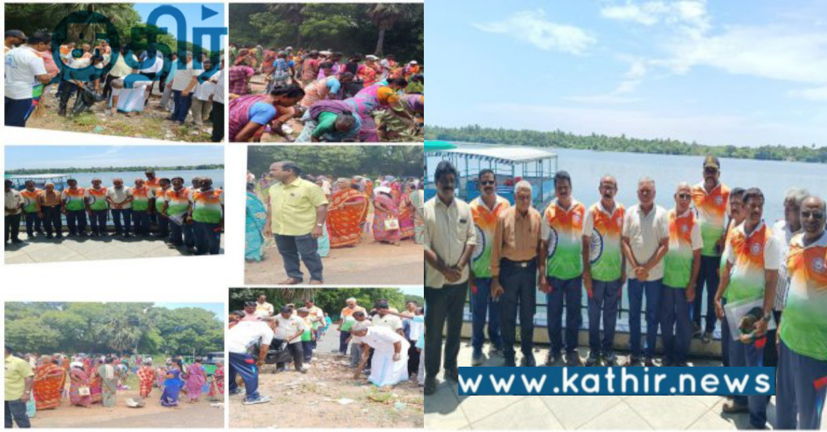 புதுச்சேரி: தூய்மையை ஊக்குவிக்கும் பணியில் முன்னாள் படை வீரர்கள்...