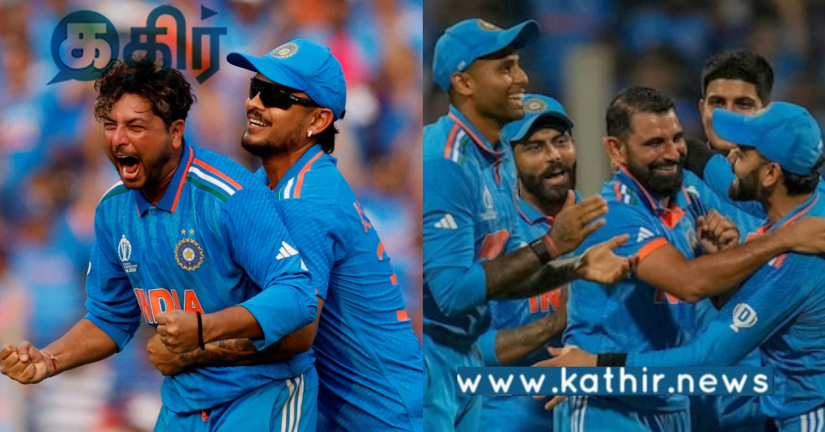 அதிகாரப்பூர்வமாக அரை இறுதிக்குள் நுழைந்த இந்தியா.. சும்மா மாஸ் காட்டும் இந்திய வீரர்கள்..