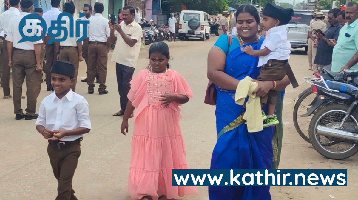 திமுகவால் ஆர்.எஸ்.எஸ் பேரணியில் ஏற்பட்ட மாற்றம் - இடதுசாரிகளை தெறிக்கவிட்ட சங்பரிவார் பேரணி!