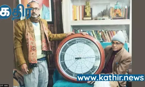 அயோத்தி ராமர் கோவிலுக்கு எட்டு நாடுகளின் நேரத்தை காட்டும் கடிகாரத்தை பரிசாக வழங்கிய லக்னோ காய்கறி வியாபாரி!