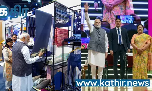 டெல்லியில் பாரத் டெக்ஸ் 2024  ஜவுளித்துறை கண்காட்சியை தொடங்கி வைத்த பிரதமர் மோடி - கடந்த 10 ஆண்டுகளில் அதிகரித்த இந்திய ஜவுளி சந்தையின் மதிப்பு!