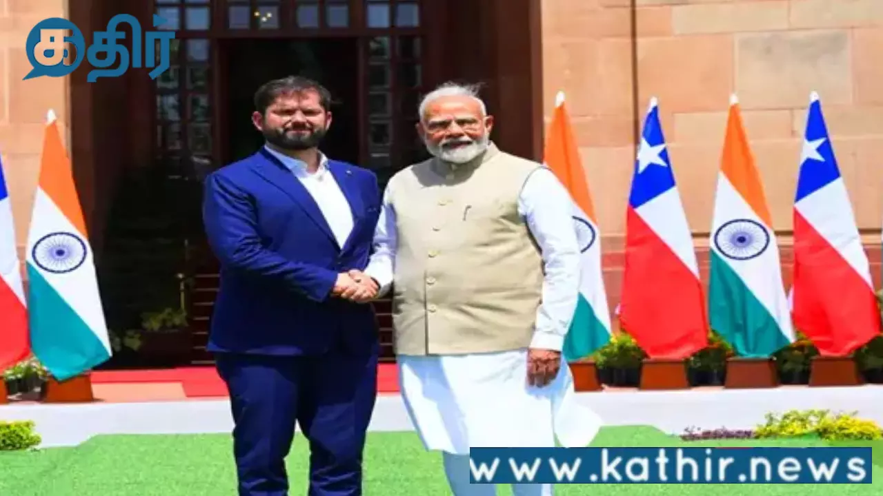 இந்தியா வந்த சிலி நாட்டு அதிபர்!உலகளாவிய அமைதிக்கு தொடர்ந்து பாடுபடுவோம்:பிரதமர் நரேந்திர மோடி