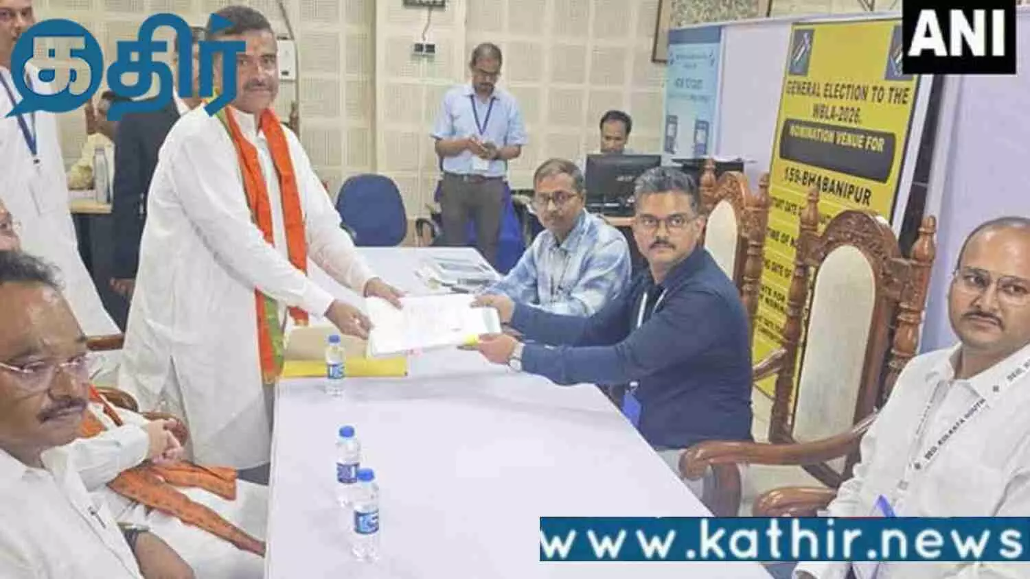 பவானிப்பூர் இடைத்தேர்தல்!! சுவேந்து அதிகாரி மனுத்தாக்கல்!!